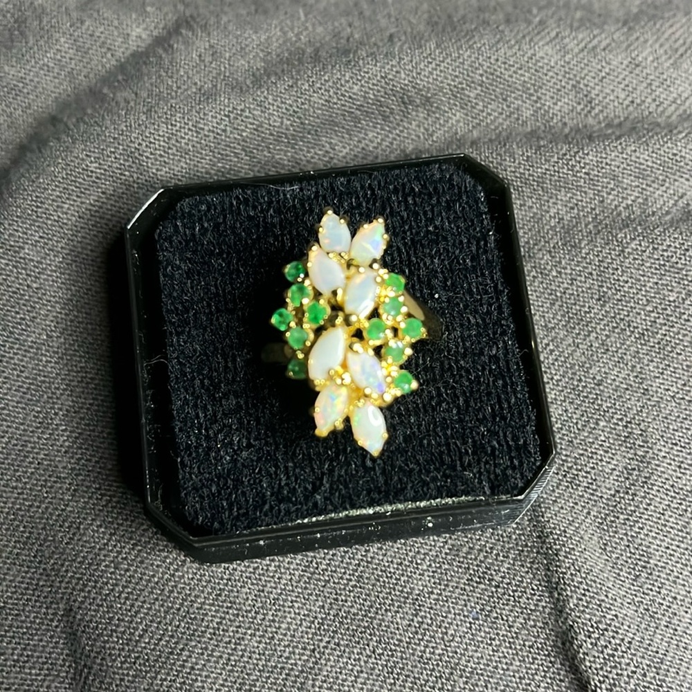 925 silver floral ring